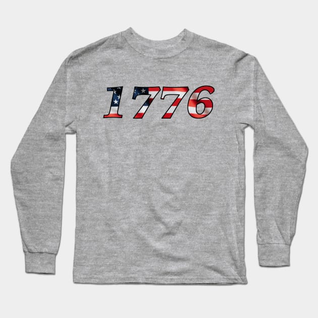 1776 In American Flag Long Sleeve T-Shirt by BlackGrain